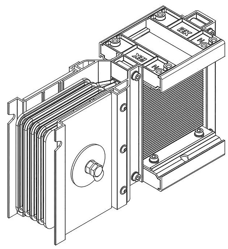 Секц. конц. 630А Al 3L+N+PER IP55 тран. IEK