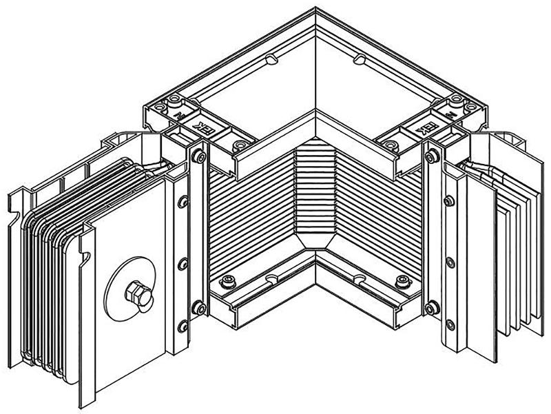 Секц. угл. прав. н/уг. 5000А Al 3L+N+PER НК IP55 тран. IEK