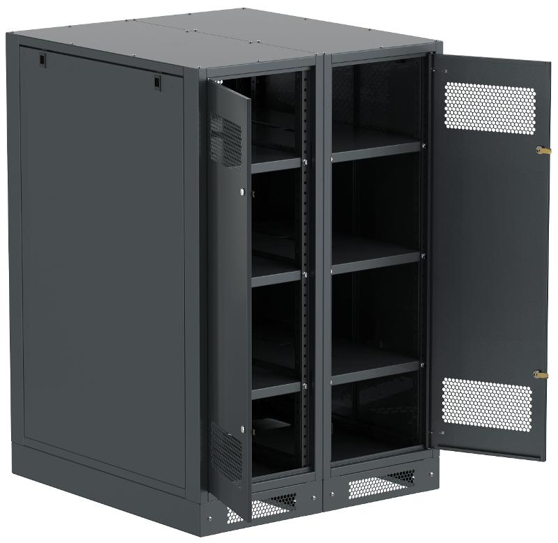 ITK LINEA B Шкаф (пустой) 1350х900мм дверь двуст. мет. чер.
