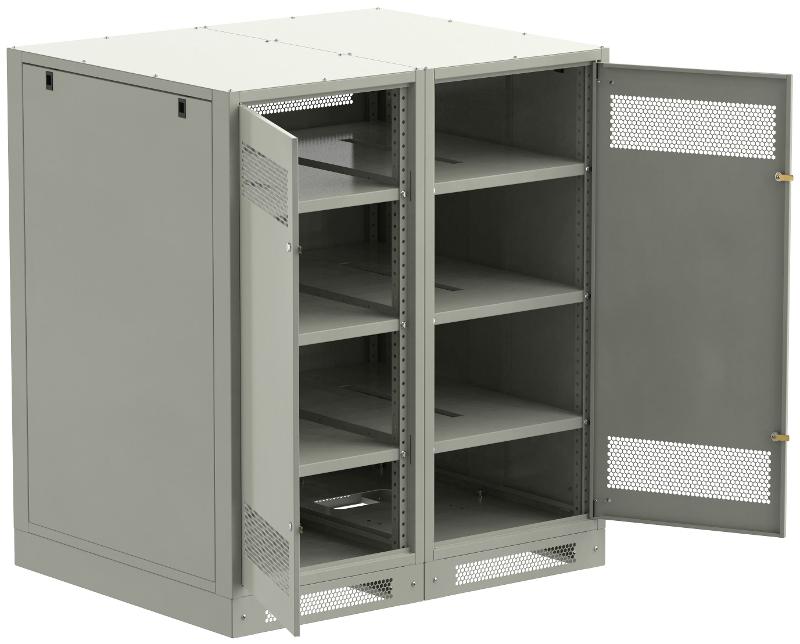 ITK LINEA B Шкаф (пустой) 1350х1200мм дверь двуст. мет. сер.