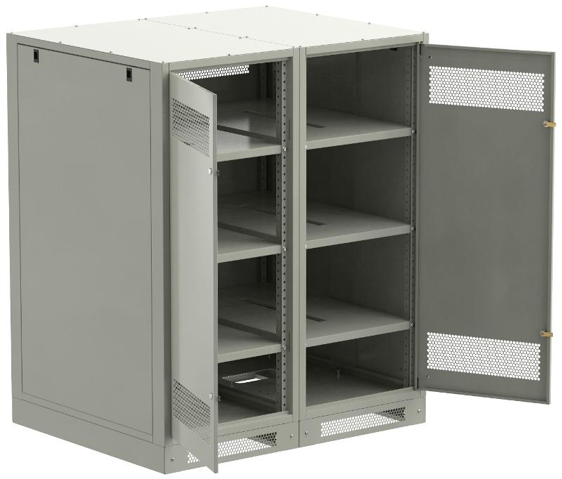 ITK LINEA B Шкаф (пустой) 1450х1200мм дверь двуст. мет. сер.