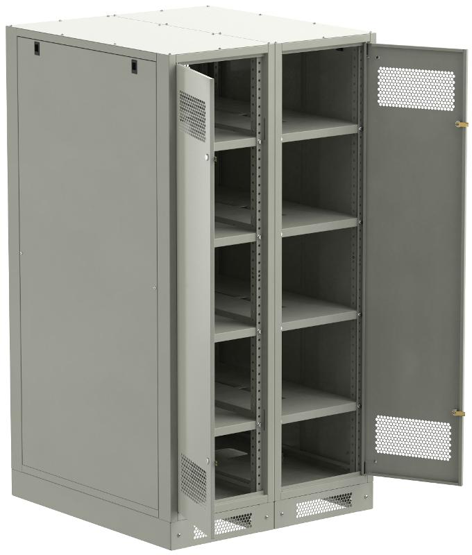 ITK LINEA B Шкаф (пустой) 1700х900мм дверь двуст. мет. сер.