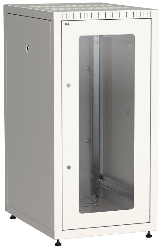 Шкаф LINEA E 24U 600х800мм двери 2шт стек. и метал. сер.