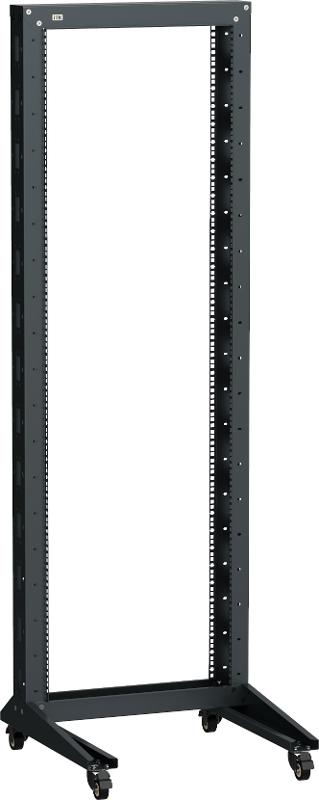 ITK LINEA F Стойка 1-рамная на рол. 20U 600х600мм черная