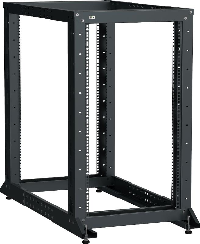 ITK LINEA F Стойка 2-рамная 33U 600х600-1000мм черная