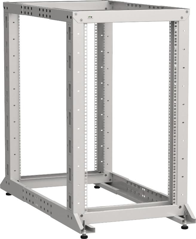 ITK LINEA F Стойка 2-рамная 37U 600х600-1000мм серая