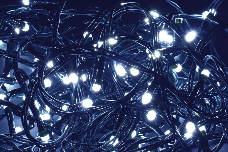 Гирлянда светодиодная нить 5м 50W IP20 зеленый шнур 230В контр. 8 режимов