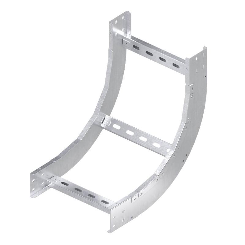 Угол вертикальный внутренний 90 град., 50х200 R600, горячеоцинкованный в комплекте с крепеж. элемент и соединит. пластинами
