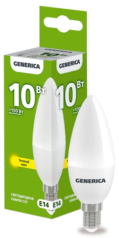 Лампа светодиодная C35 свеча 10Вт 230В 3000К E14