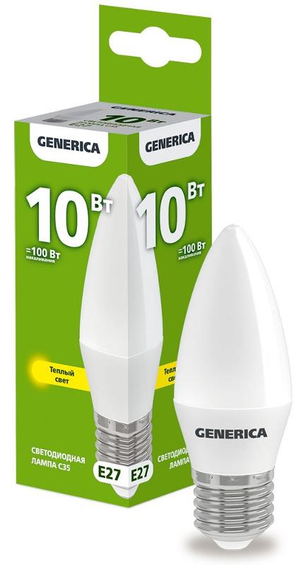 Лампа светодиодная C35 свеча 10Вт 230В 3000К E27