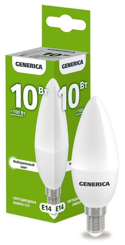 Лампа светодиодная C35 свеча 10Вт 230В 4000К E14