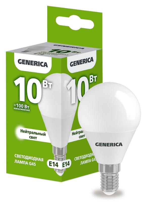 Лампа светодиодная G45 шар 10Вт 230В 4000К E14