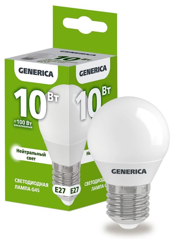 Лампа светодиодная G45 шар 10Вт 230В 4000К E27