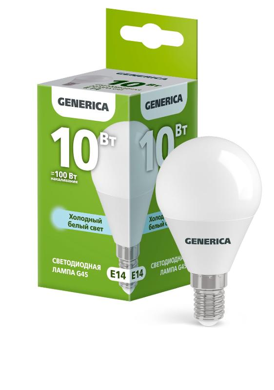 Лампа LED G45 шар 10Вт 230В 6500К E14