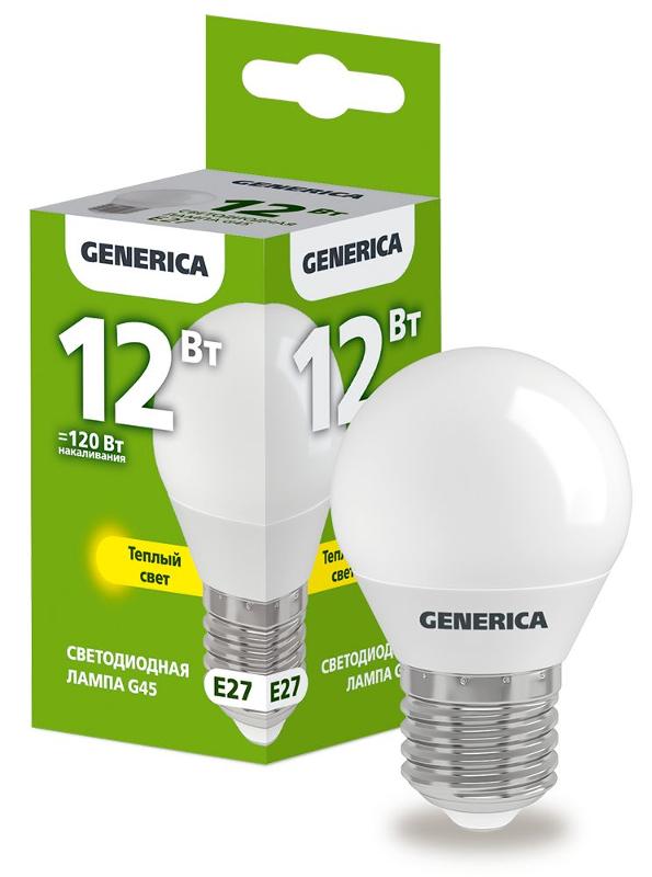 Лампа светодиодная G45 шар 12Вт 230В 3000К E27