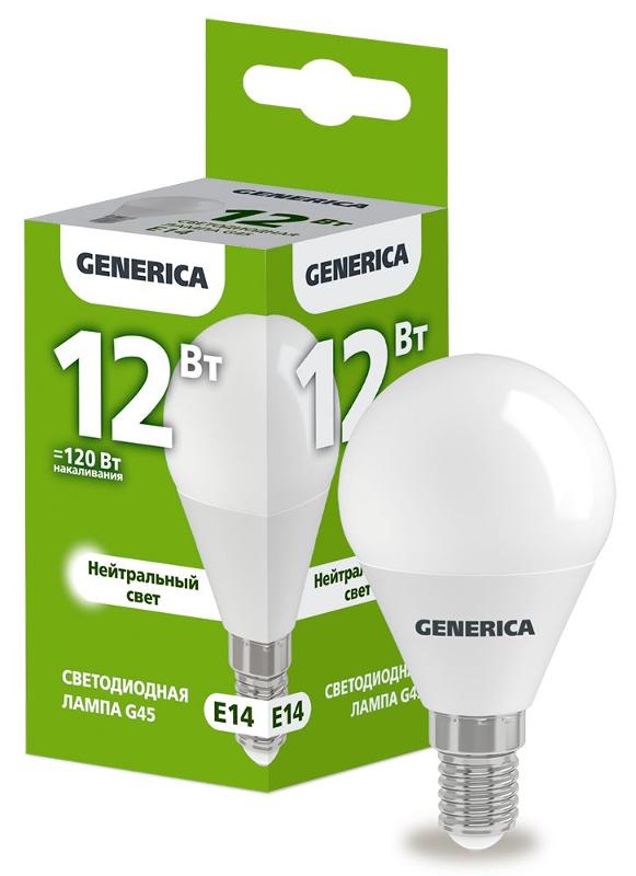 Лампа светодиодная G45 шар 12Вт 230В 4000К E14