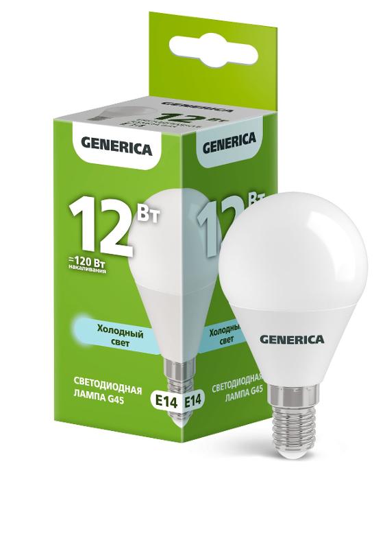 Лампа LED G45 шар 12Вт 230В 6500К E14