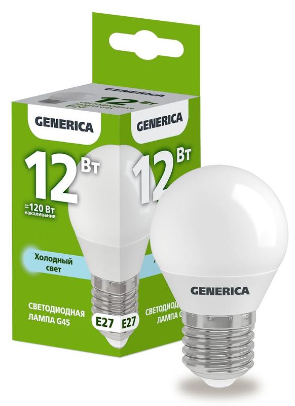 Лампа светодиодная G45 шар 12Вт 230В 6500К E27