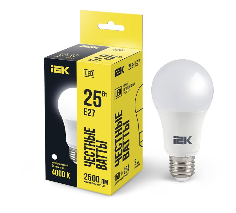 Лампа светодиодная LED A80 груша 25Вт 230В 4000К E27