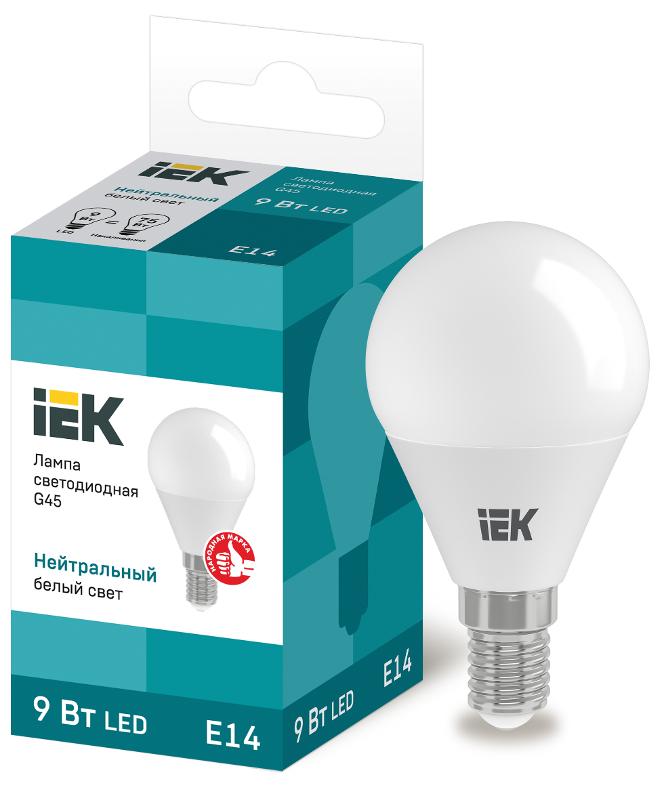 Лампа светодиодная LED 9Вт 230В 4000К E14 шар