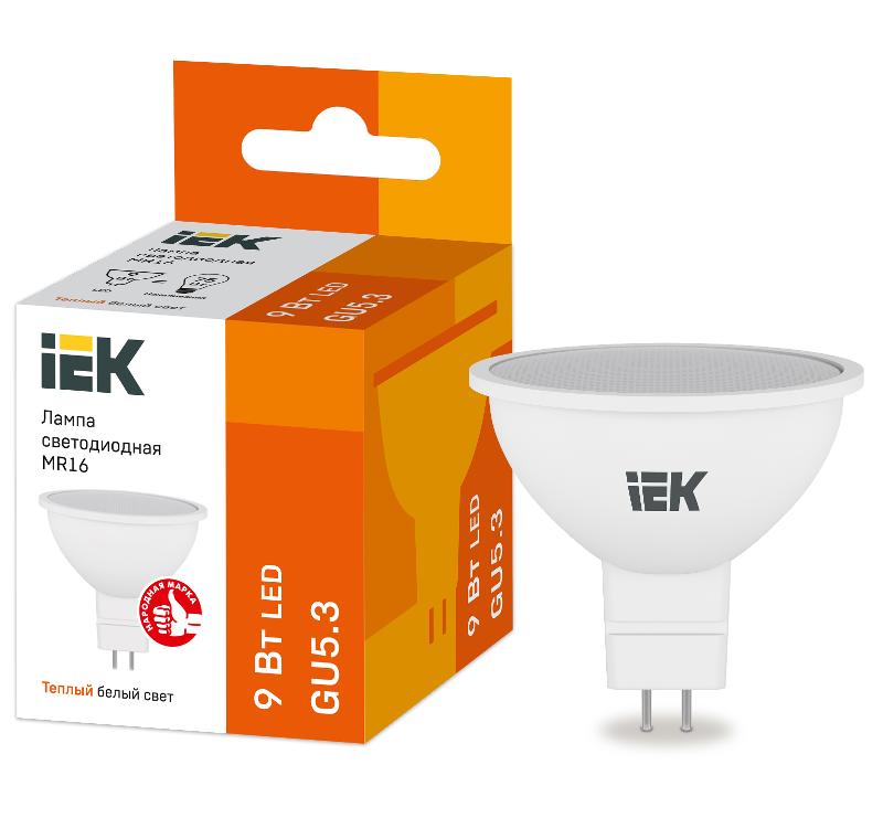 Лампа светодиодная LED MR16 софит 9Вт 230В 3000К GU5.3