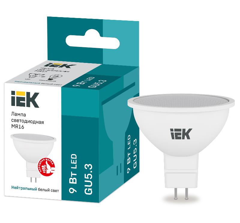 Лампа светодиодная LED MR16 софит 9Вт 230В 4000К GU5.3