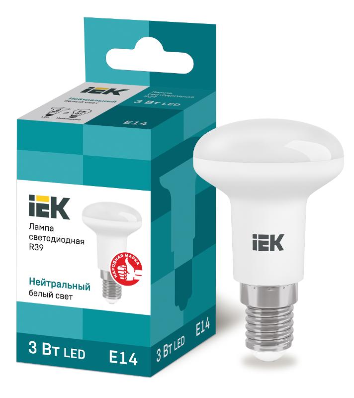 Лампа светодиодная LED 3Вт Е14 220В 4000К R39 рефлектор