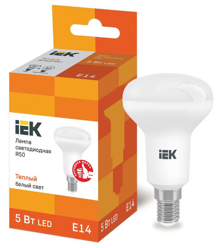 Лампа светодиодная LED 5Вт Е14 220В 3000К R50 рефлектор