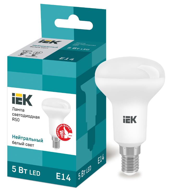 Лампа светодиодная LED 5Вт Е14 220В 4000К R50 рефлектор