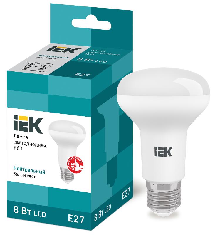 Лампа светодиодная LED 8Вт Е27 220В 4000К R63 рефлектор