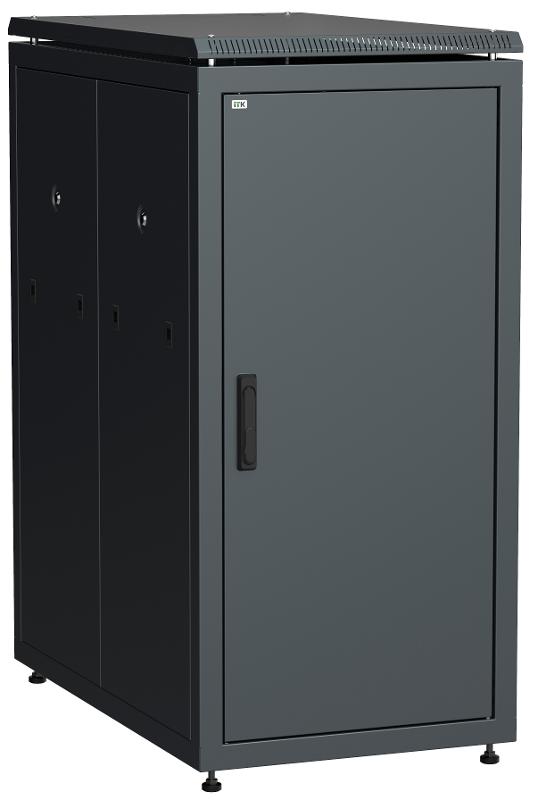 Шкаф сетевой 19" LINEA N 18U 600х1000 мм металлическая передняя дверь черный