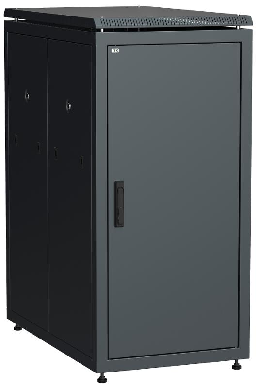 Шкаф сетевой 19" LINEA N 24U 600х1000 мм металлические двери черный