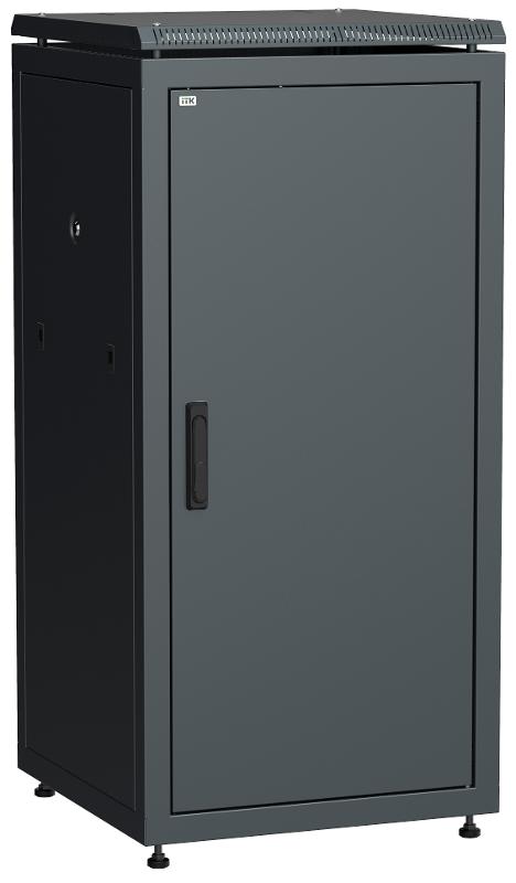 Шкаф сетевой 19" LINEA N 24U 600х600 мм металлическая передняя дверь черный