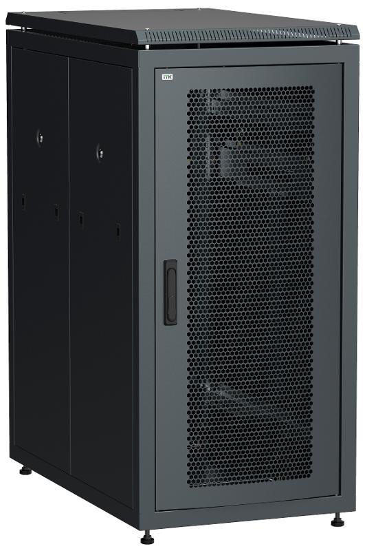 Шкаф сетевой 19" LINEA N 28U 600х1000 мм перфорированная передняя дверь черный