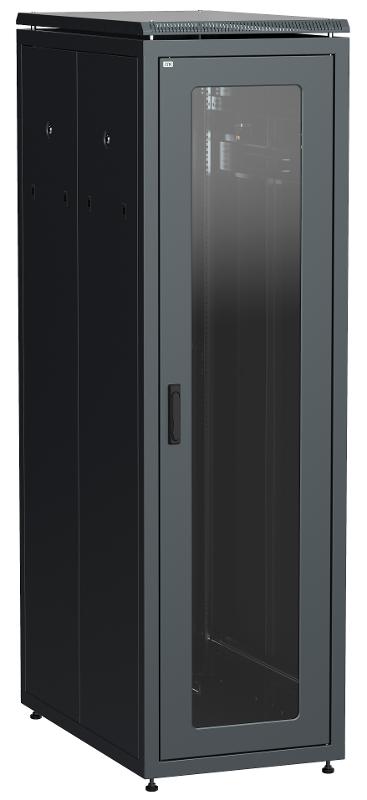 Шкаф сетевой 19" LINEA N 33U 600х1000 мм стеклянная передняя дверь, задняя перфорированная черны