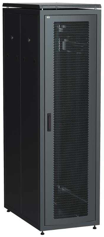 Шкаф сетевой 19" LINEA N 38U 600х1000 мм перфорированные двери черный