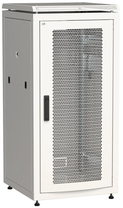 Шкаф сетевой 19" LINEA N 24U 600х600 мм перфорированная передняя дверь серый