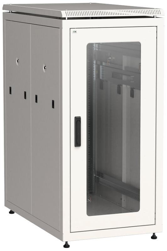 ITK LINEA N 24U 800х1000мм стекл. пер. дв. задн. метал. сер.