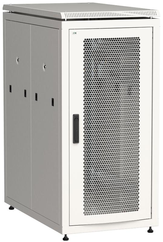 Шкаф сетевой 19" LINEA N 28U 600х1000 мм перфорированная передняя дверь серый