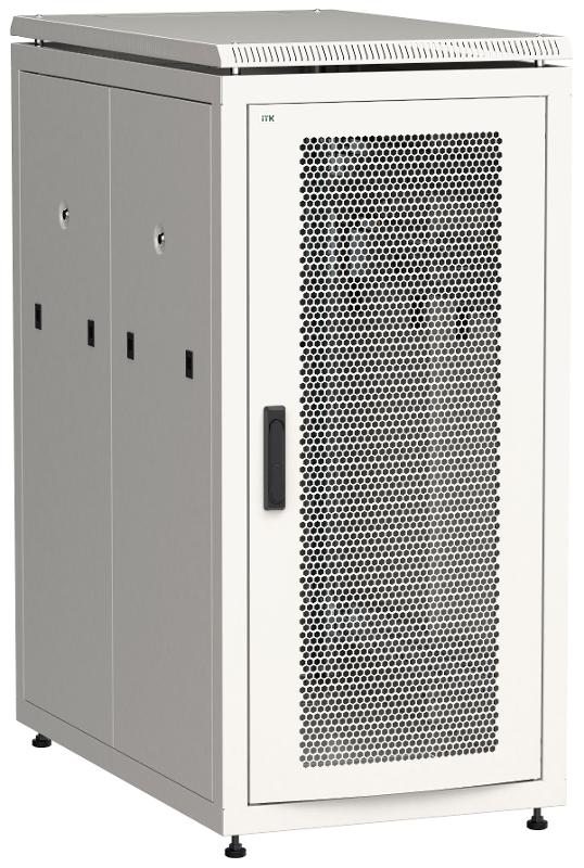 Шкаф сетевой 19" LINEA N 28U 600х1000 мм перфорированные двери серый