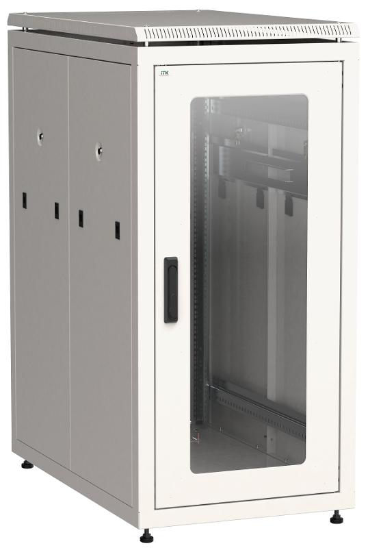 ITK LINEA N 28U 800х1000мм стекл. пер. дв. задн. перф. сер.