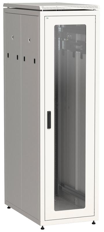 Шкаф сетевой 19" LINEA N 47U 600х1000 мм стеклянная передняя дверь, задняя перфорированная серый