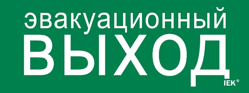 Этикетка самокл. 240х90мм "Эвакуац. выход"