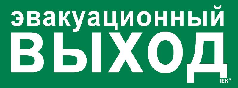 Этикетка самокл. 350х130мм "Эвакуац. выход"