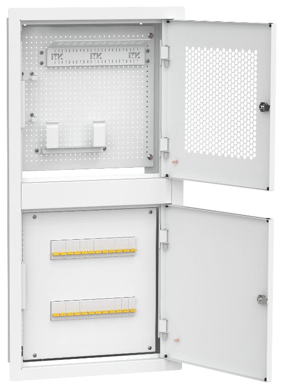 ITK LINEA R встр. двухсек. 2 ком. 400х850мм дв. мет. белый