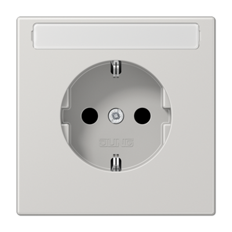 Штепсельная розетка SCHUKO 16A, 250V~ с защитой от детей и полем для надписи; светло-серая