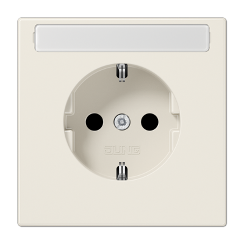 Штепсельная розетка SCHUKO 16A, 250V~ с полем для надписи; слоновая кость