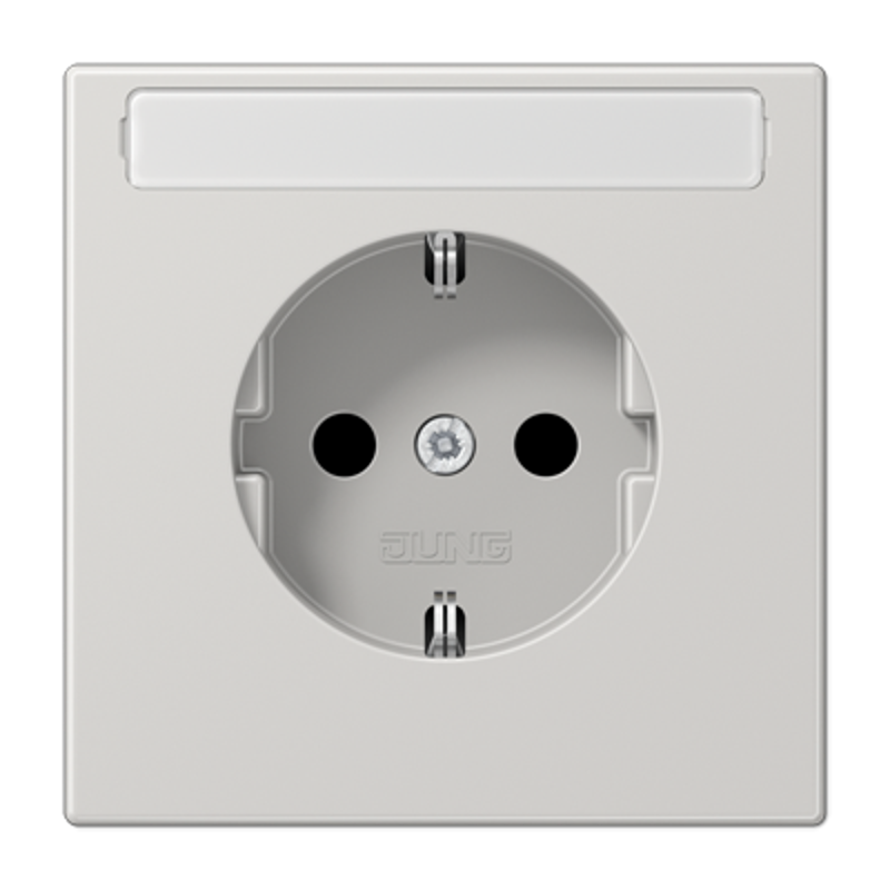 Штепсельная розетка SCHUKO 16A, 250V~ с полем для надписи; светло-серая