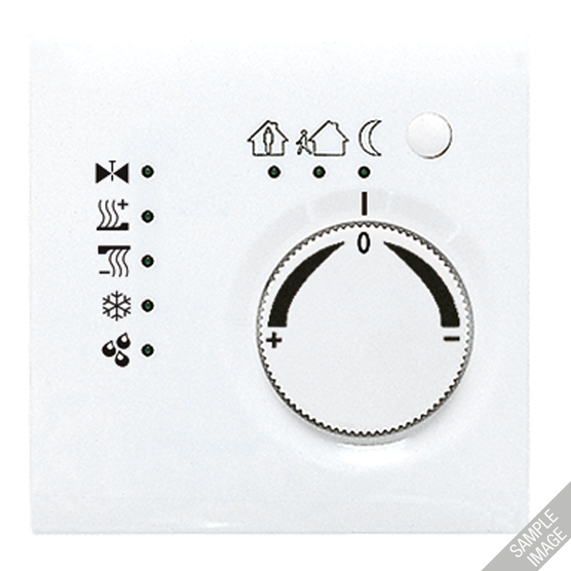 KNX-регулятор с шинным сопряжением с ручкой для установки температуры; слоновая кость