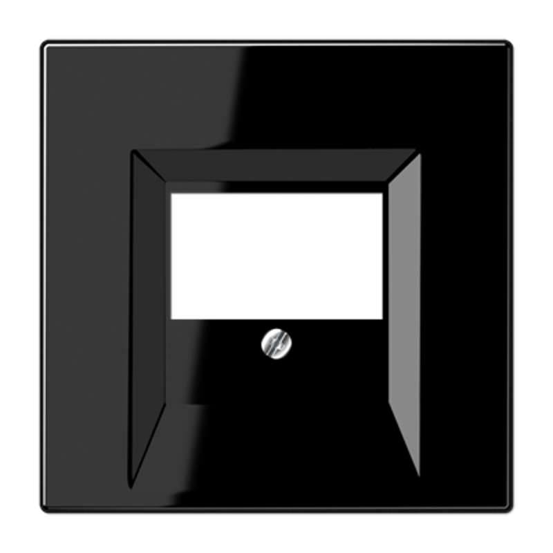 Крышка для ТАЕ и USB розеток, фиксация винтом; термопласт; черный; LS990